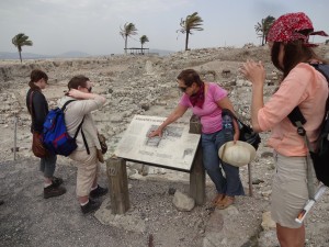 Norma Franklin gives a tour of Megiddo